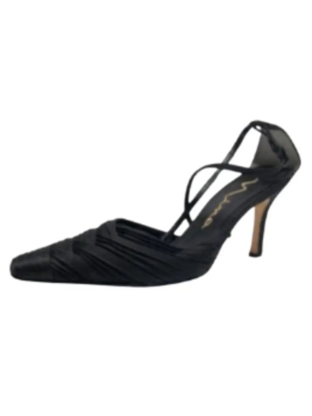 Nina Black Strappy Fancy Party Heels Size 8M